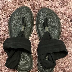 Sanuk Black Women's Sandals